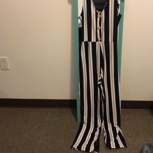 Stripe Jumpsuit